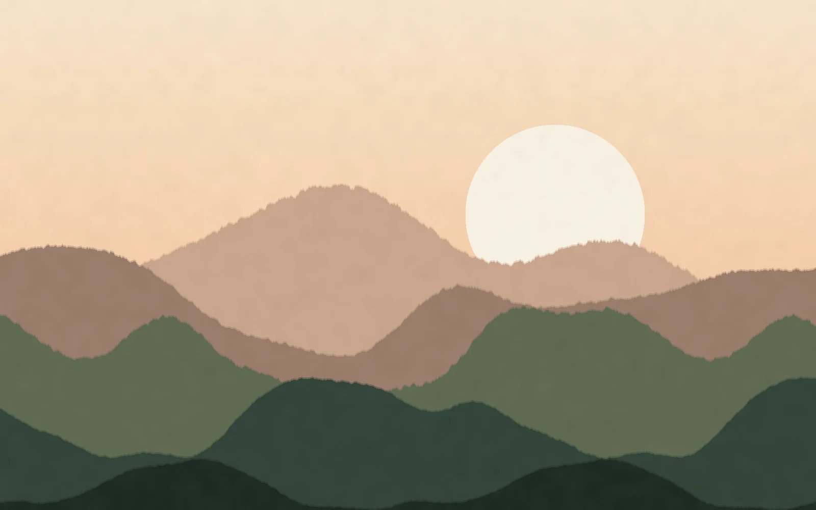 Layered mountain ridges at dusk